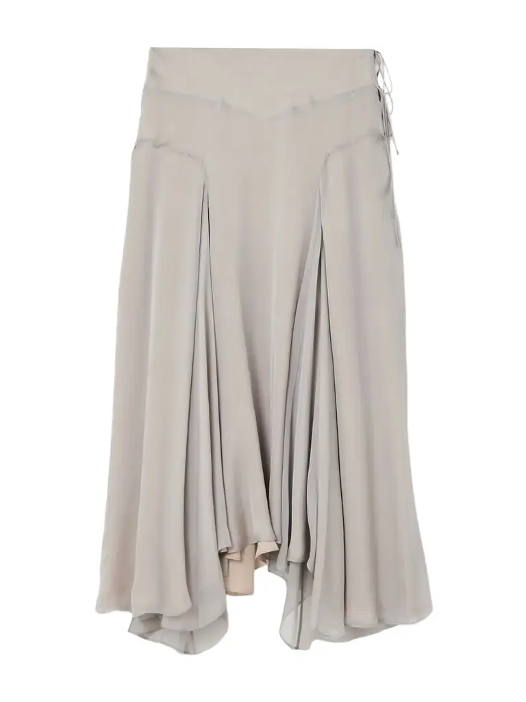 Kallmeyer Alyse Asymmetric Pleated Silk-chiffon Skirt