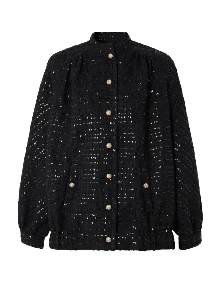 Alessandra Rich Sequin-embellished Tweed Jacket