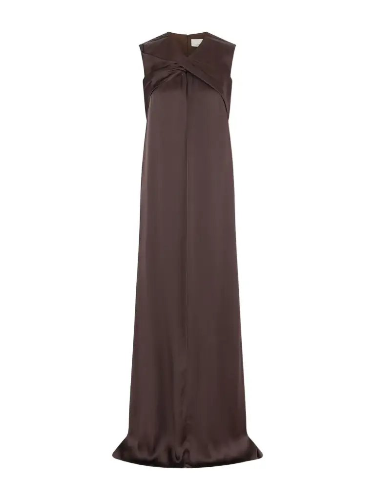 LIBEROWE Siena Pleated Satin-crepe Gown