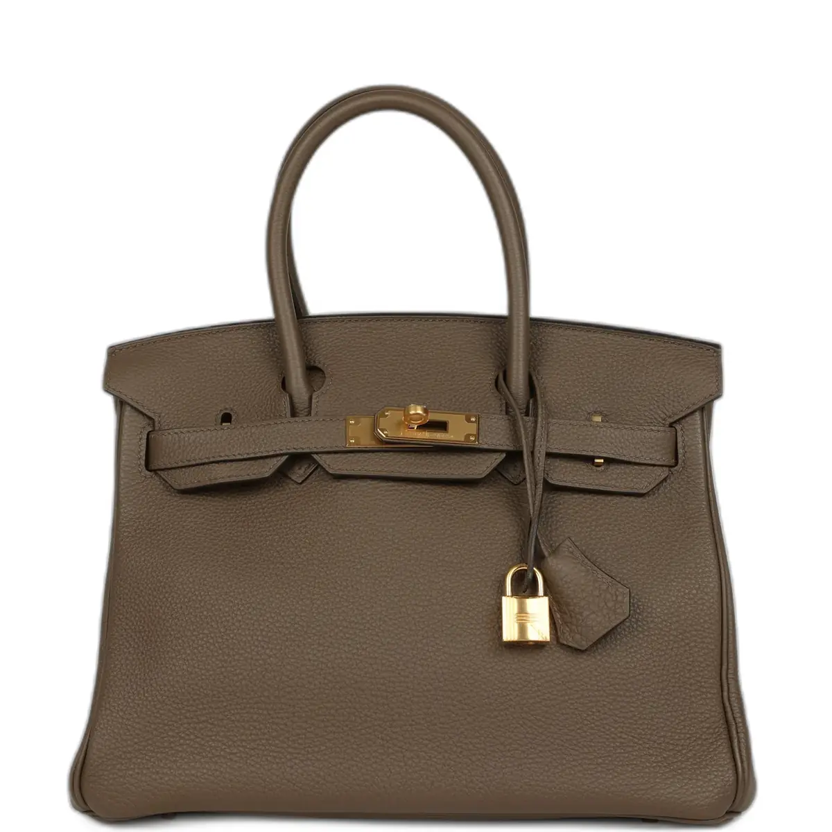 hermes Pre-owned Hermes Birkin 30 Taupe Grey Togo Gold Hardware