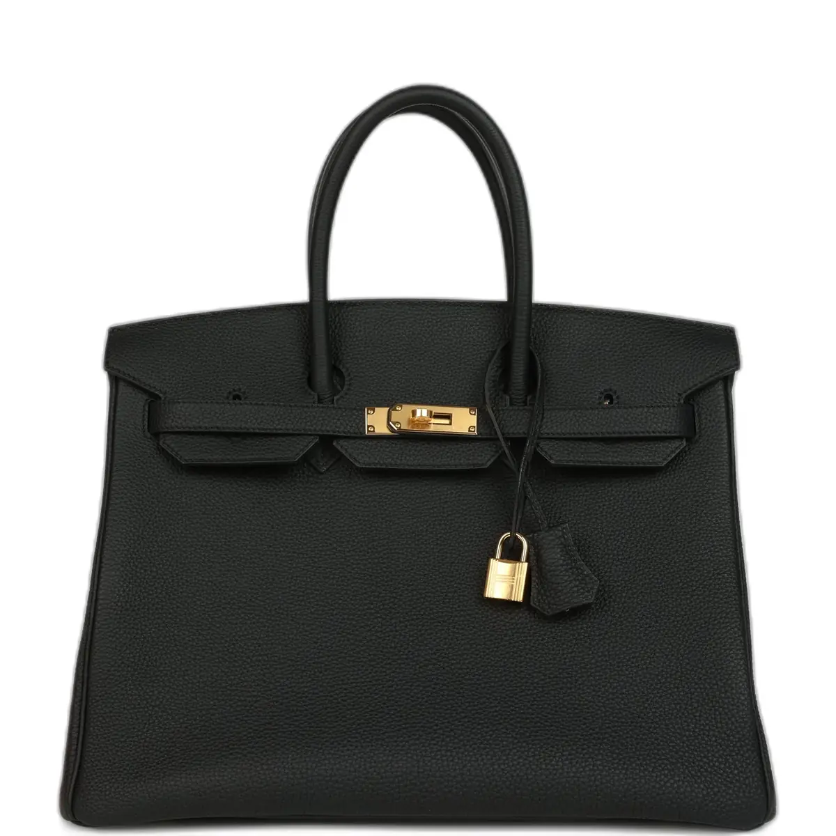 hermes Pre-owned Hermes Birkin 35 Black Togo Gold Hardware