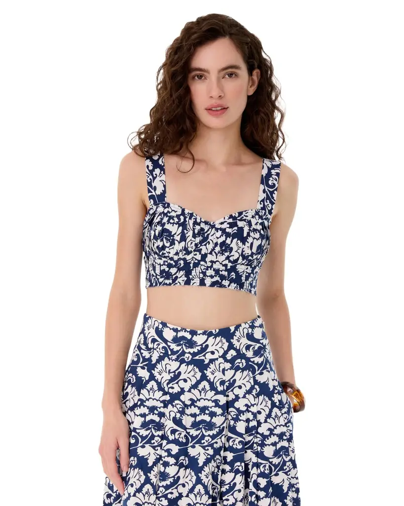 Emporio Sirenuse Dalia Top in Lotus Flower Print