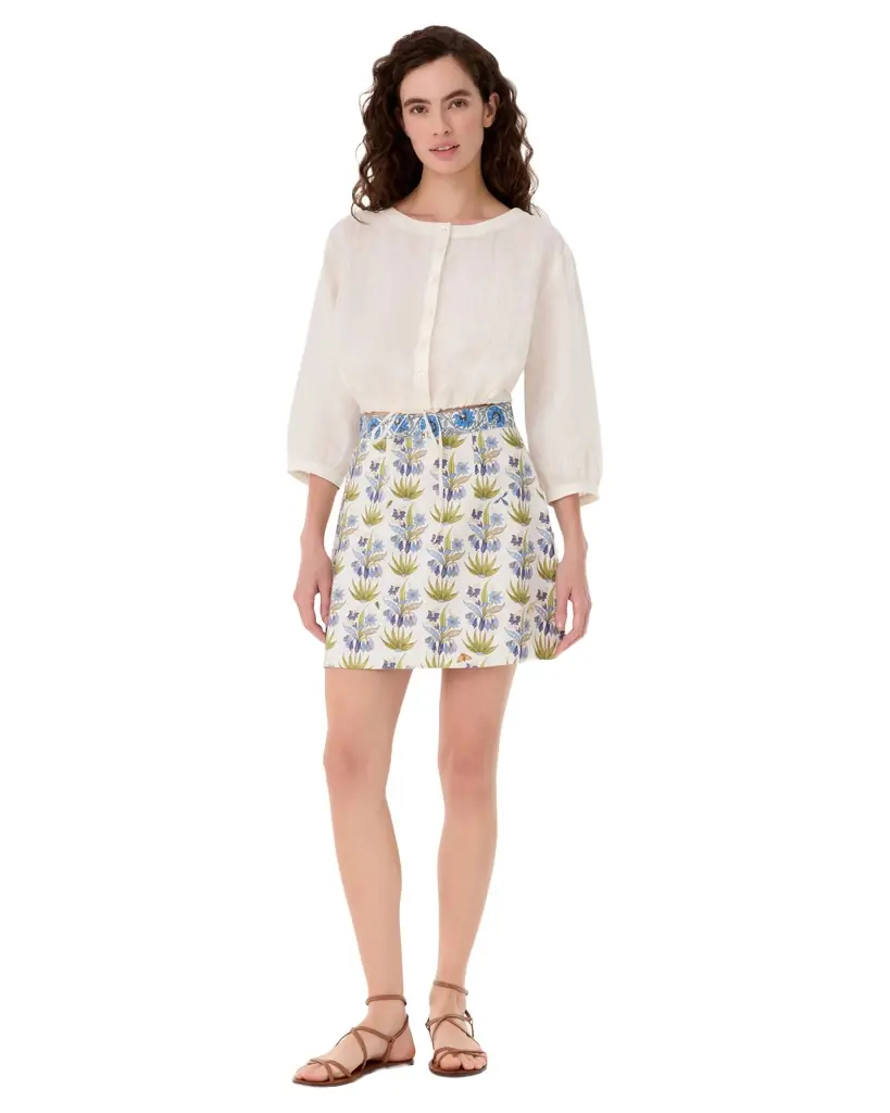 Emporio Sirenuse Giuliana Skirt in Celestine Flower Print