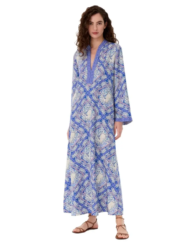 Emporio Sirenuse Jenna Caftan in Meadow Print