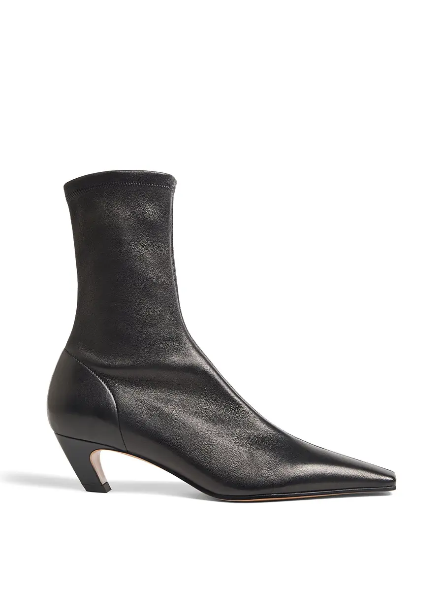 Khaite Arizona Leather Ankle Boots