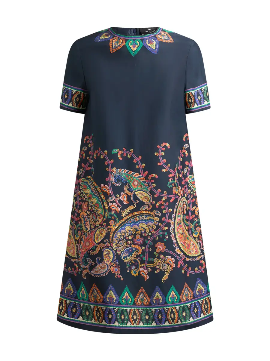 Etro Floral Paisley Silk Mini Tunic Dress