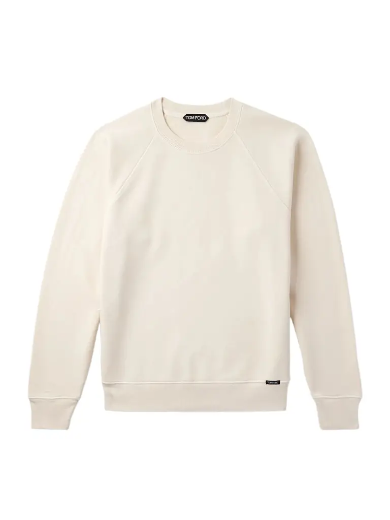 Tom Ford Logo-Appliquéd Garment-Dyed Cotton-Jersey Sweatshirt - Men
