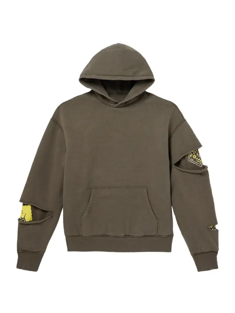 KAPITAL Reversible Distressed Printed Cotton-Jersey Hoodie - Men