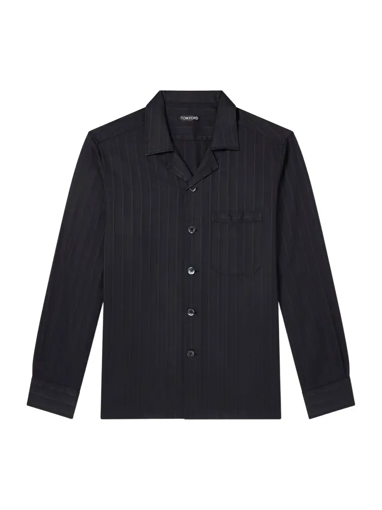 Tom Ford Cotton and Silk-Blend Pyjama Shirt - Men