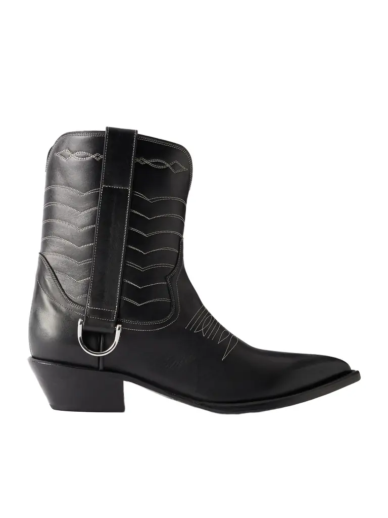 Enfants Riches Déprimés Split Ends Embroidered Leather Ankle Boots - Men