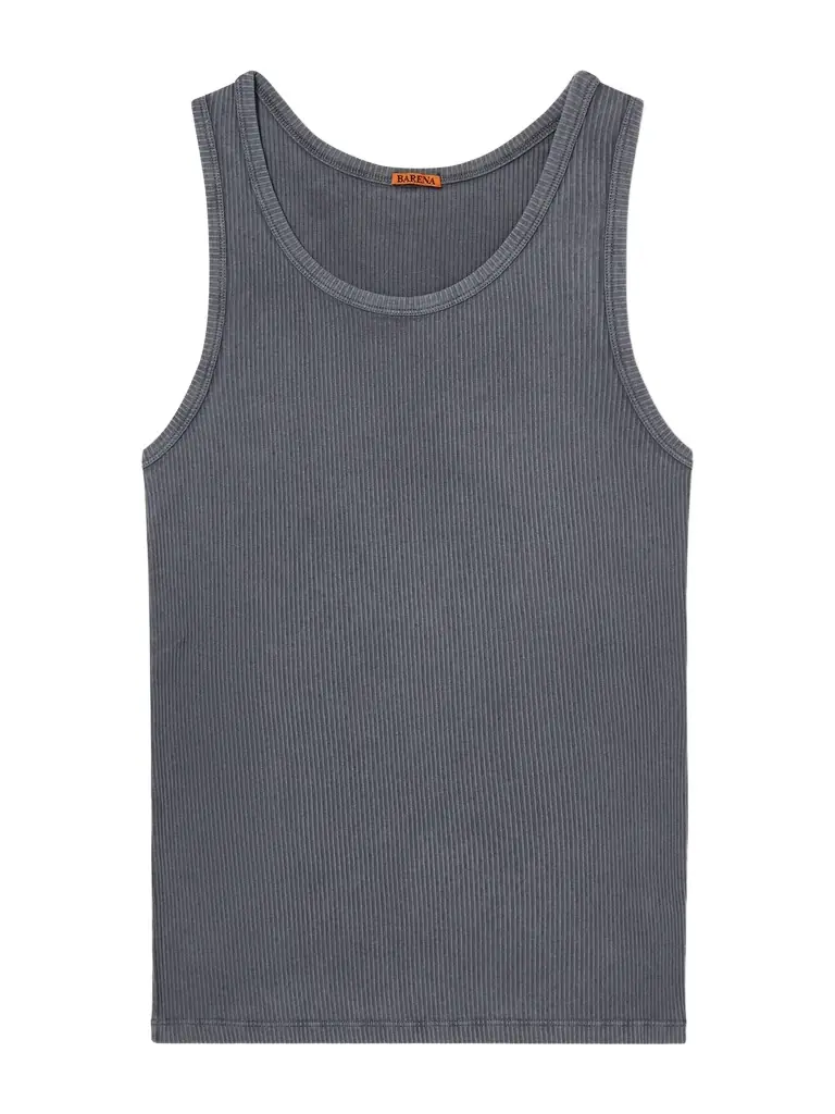 Barena Ribbed Cotton-Blend Jersey Tank Top - Men