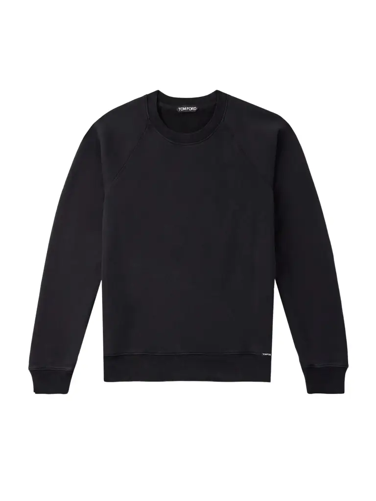Tom Ford Logo-Appliquéd Garment-Dyed Cotton-Jersey Sweatshirt - Men