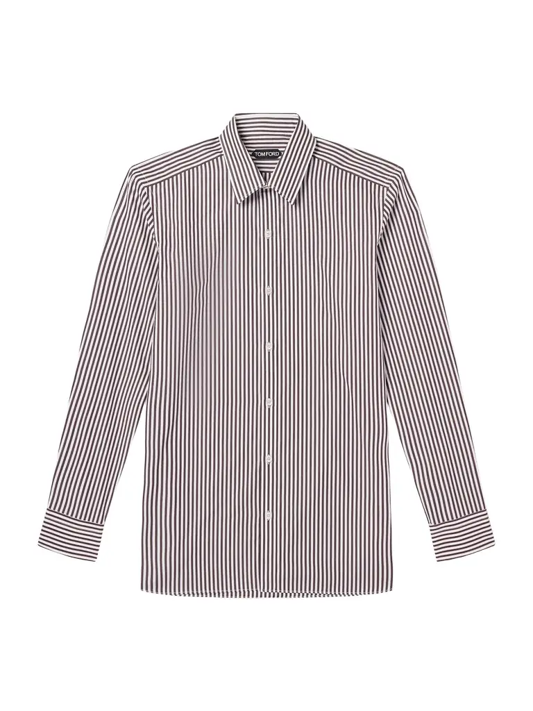 Tom Ford Slim-Fit Striped Cotton-Poplin Shirt - Men