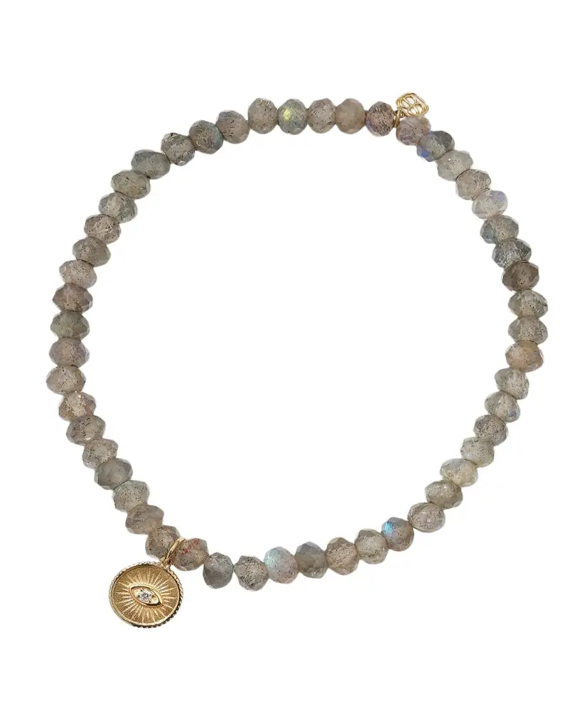 Sydney Evan Sapphire & Turquoise Evil Eye Chain Bracelet
