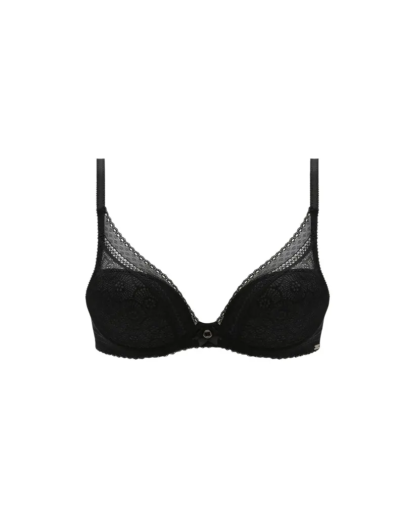 Chantelle Festivite Lace Plunge Bra, Bright Pink