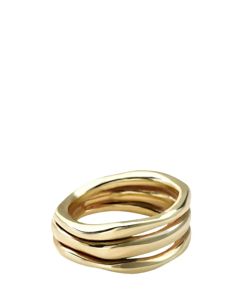 Ippolita Smooth Squiggle Triple Band Ring in 18K Gold