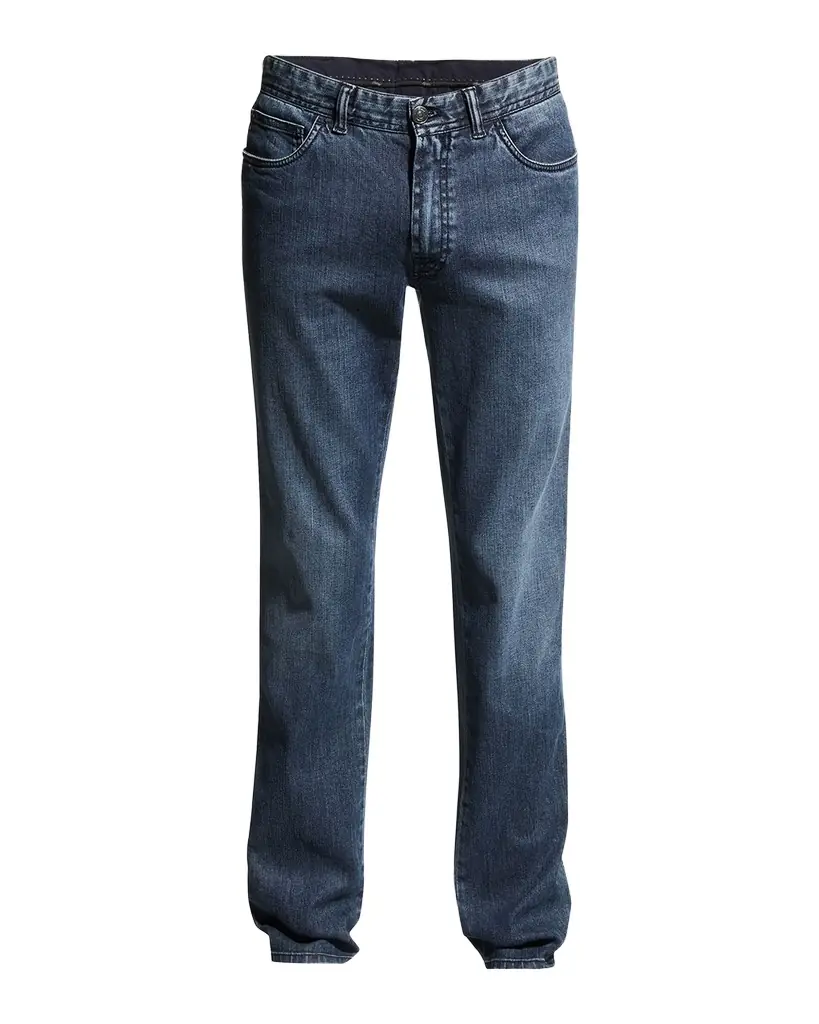 Brioni Dark-Wash Stretch-Denim Jeans