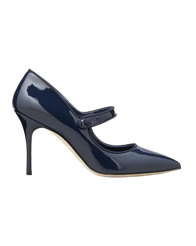 Manolo Blahnik Patent Leather Mary Jane Pumps