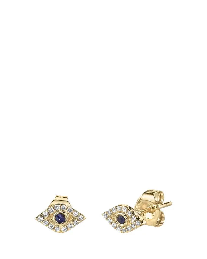 Sydney Evan 14k Diamond Mini Evil Eye Single Stud Earring