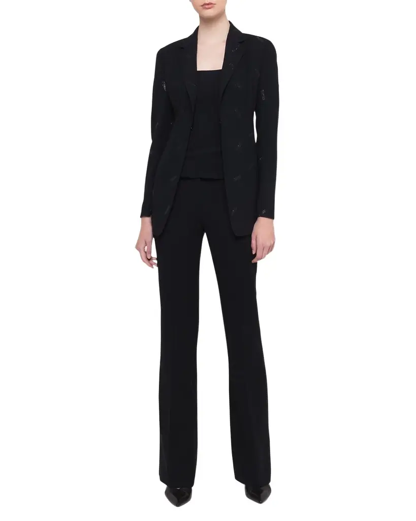 Akris Odette Long Wool Blazer Jacket