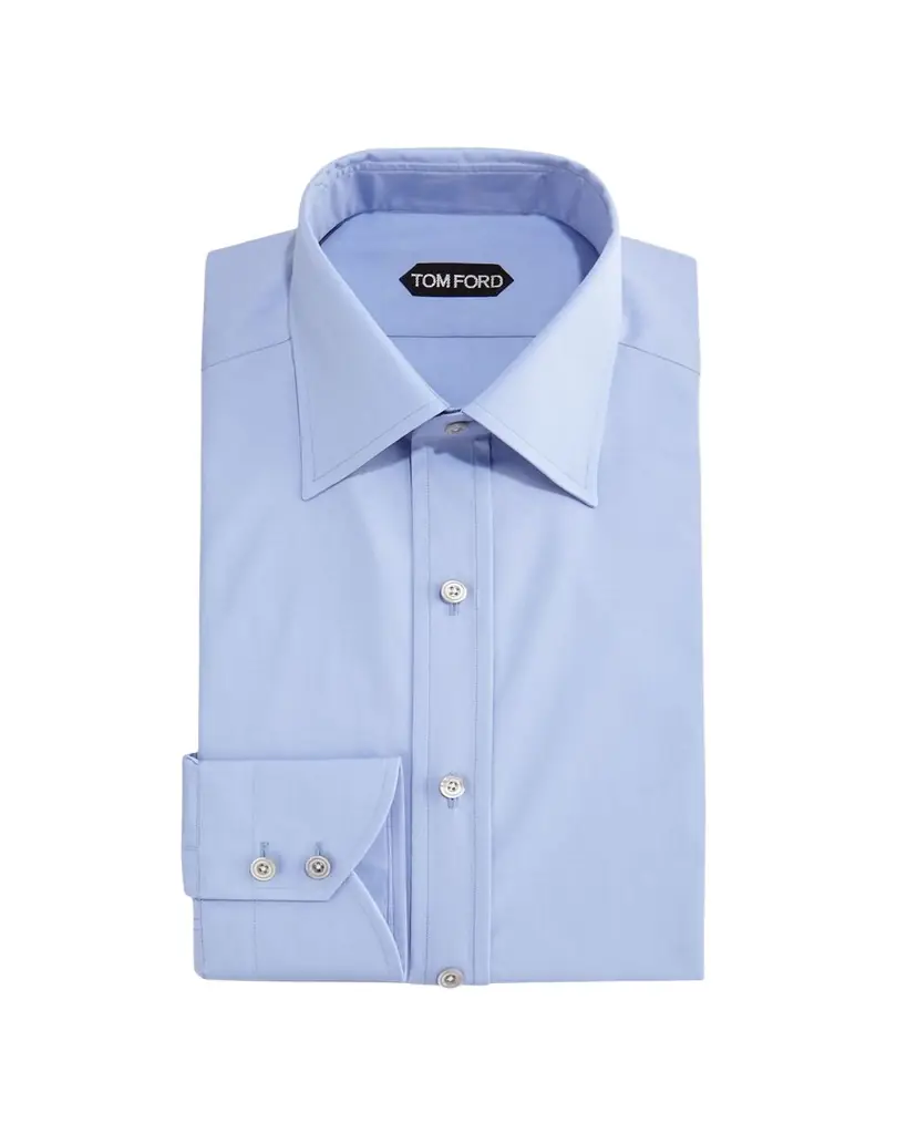 TOM FORD Slim-Fit Classic Dress Shirt, Blue