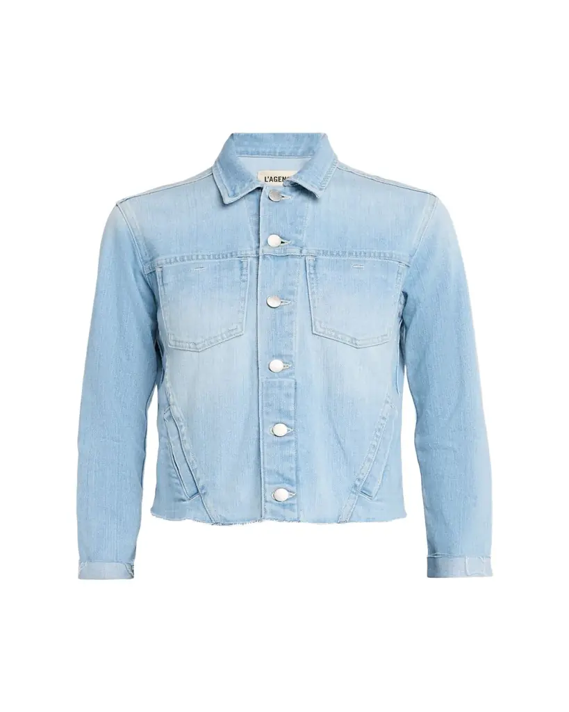L'Agence Janelle Slim Raw-Edge Jacket