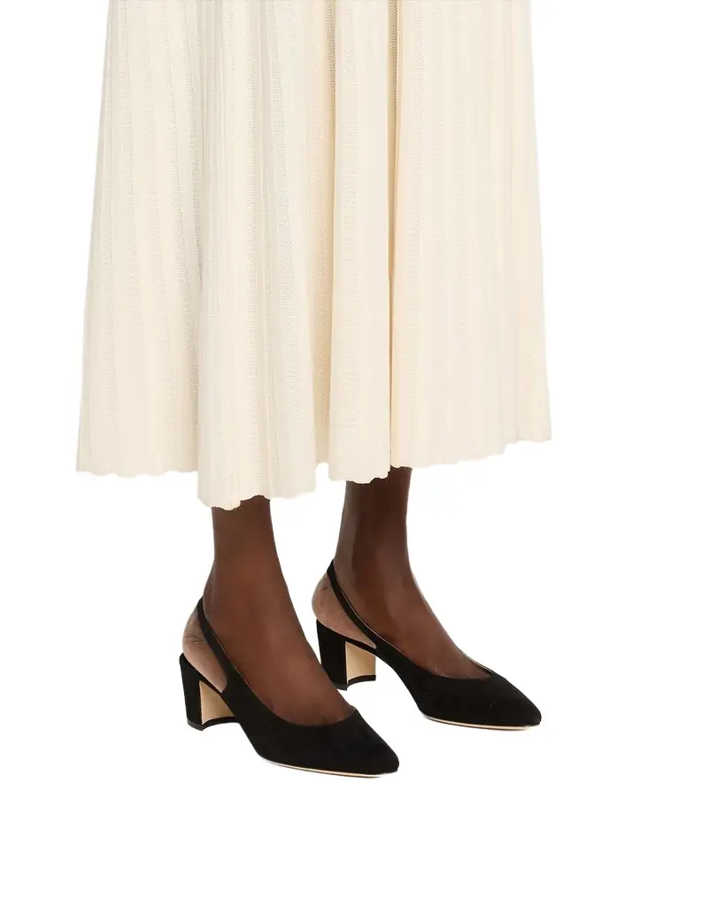 Manolo Blahnik 50mm Allurasa Suede Slingback Pump