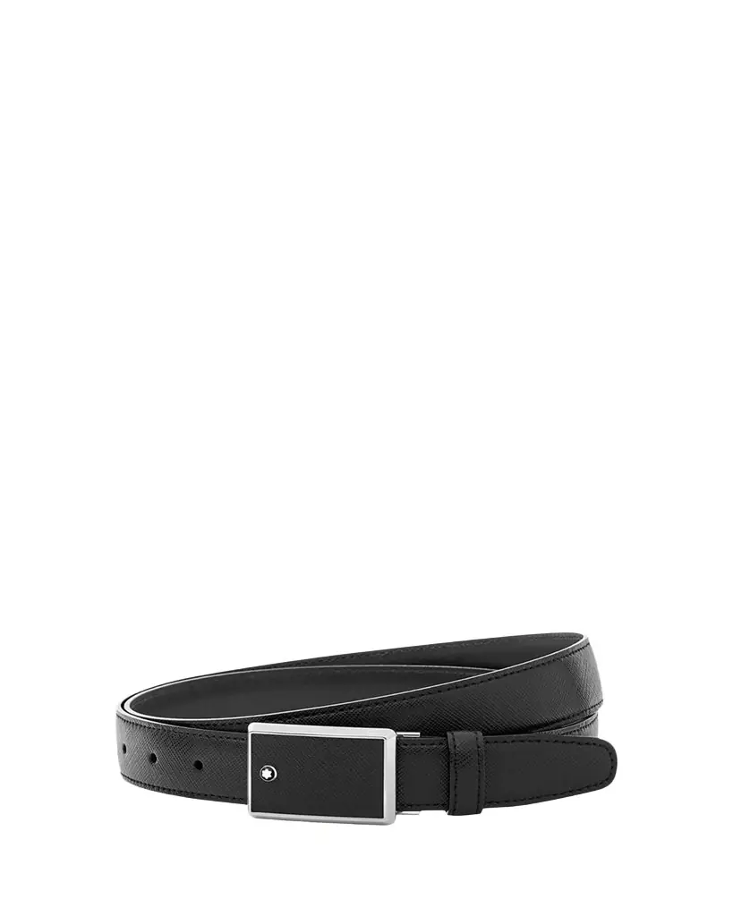 Montblanc Men's Rectangle-Buckle Leather Belt