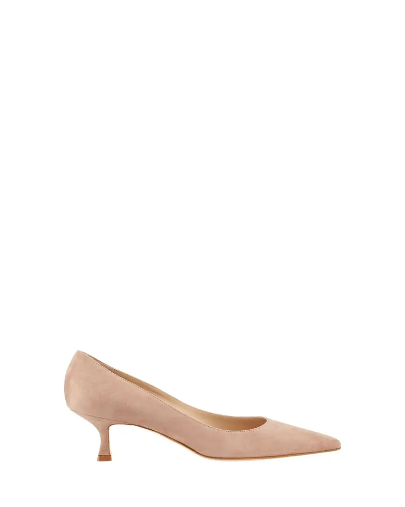 Manolo Blahnik 50mm Srila Suede Kitten Heel Pumps