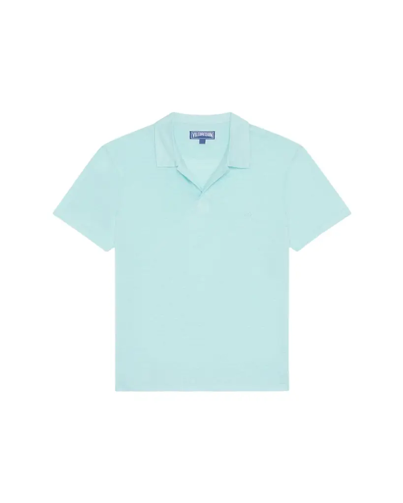 Vilebrequin Men's Linen Jersey Johnny Collar Polo Shirt