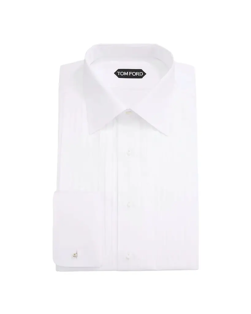 TOM FORD Men's Plisse Formal Dress Shirt