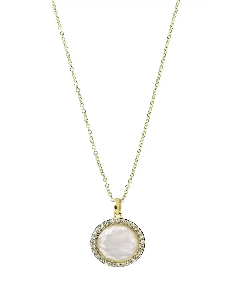 Ippolita Small Pendant Necklace in 18K Gold with Diamonds