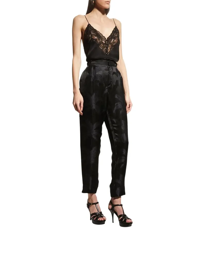 Saint Laurent Tribute Leather Platform Sandals