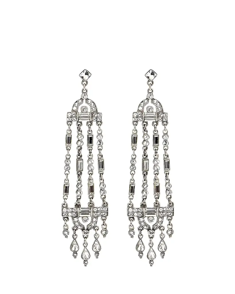 Ben-Amun Multi-Strand Crystal Drop Earrings