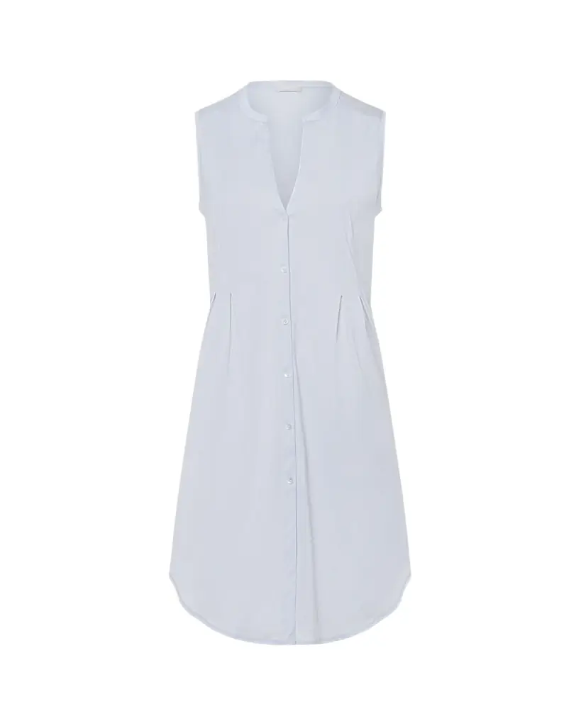 Hanro Cotton Deluxe Sleeveless Shirtwaist Nightgown