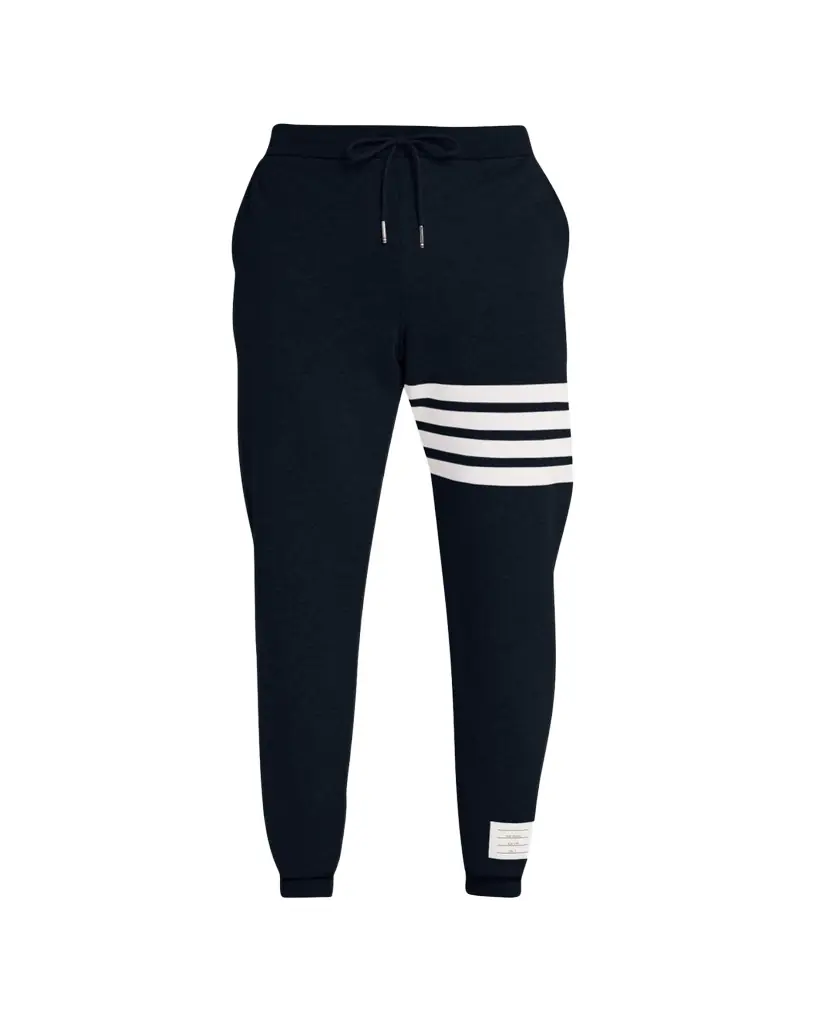 Thom Browne Men's Classic Drawstring Sweatpants with Stripe Detail