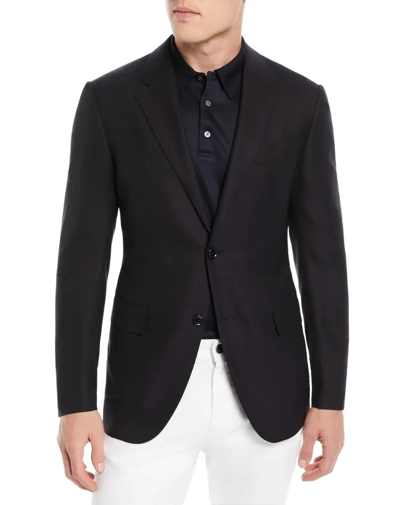 ZEGNA Men's Solid Trofeo Wool Regular-Fit Blazer Jacket