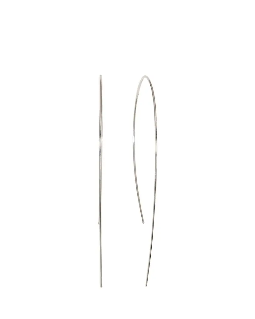 Lana 14K White Gold Hooked On Hoop Earrings