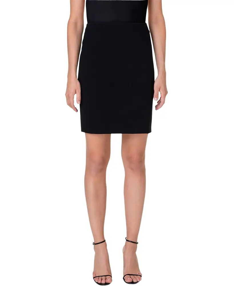 Akris punto Short Stretch-Jersey Skirt, Black