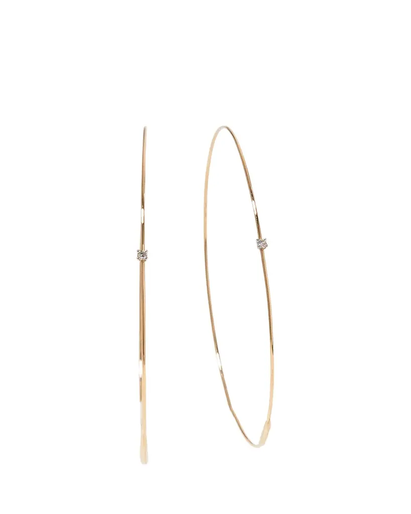 Lana 14K Gold Large Magic Diamond Hoops