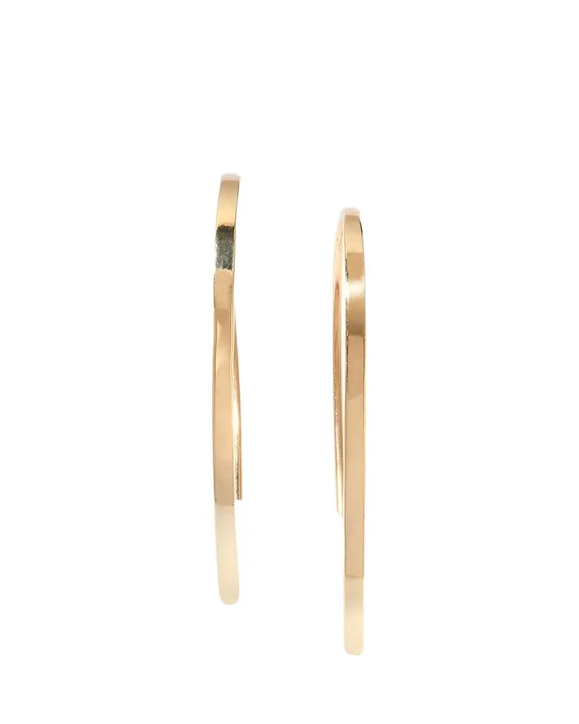Lana 14K Gold Mini Flat Hooked on Hoop Earrings