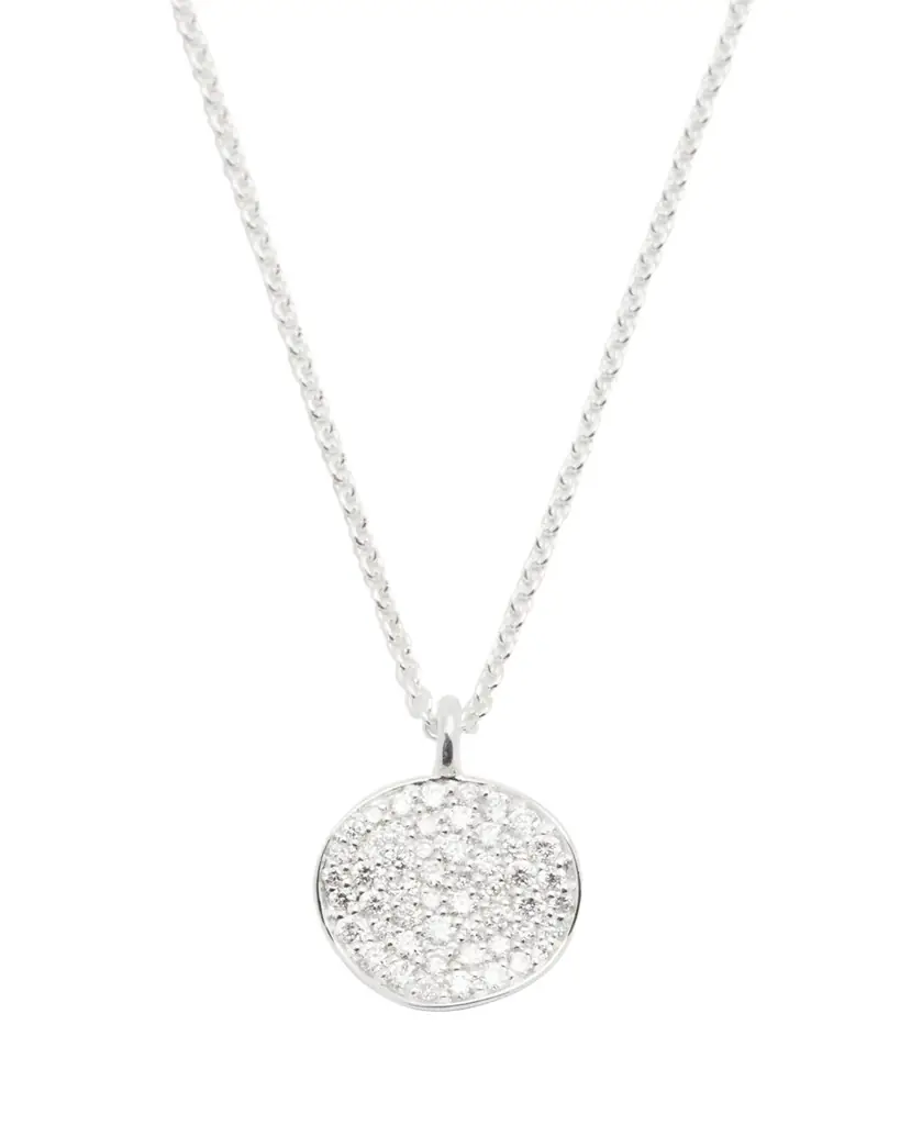 Ippolita Small Flower Pendant Necklace in Sterling Silver with Diamonds