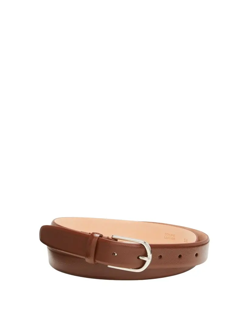Simonnot Godard Men's Saffiano Leather Belt, 30mm