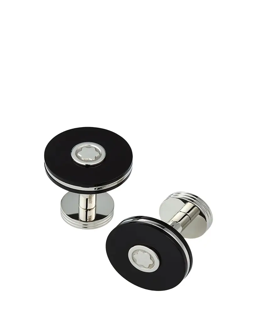 Montblanc Round Resin Stainless Steel Cuff Links