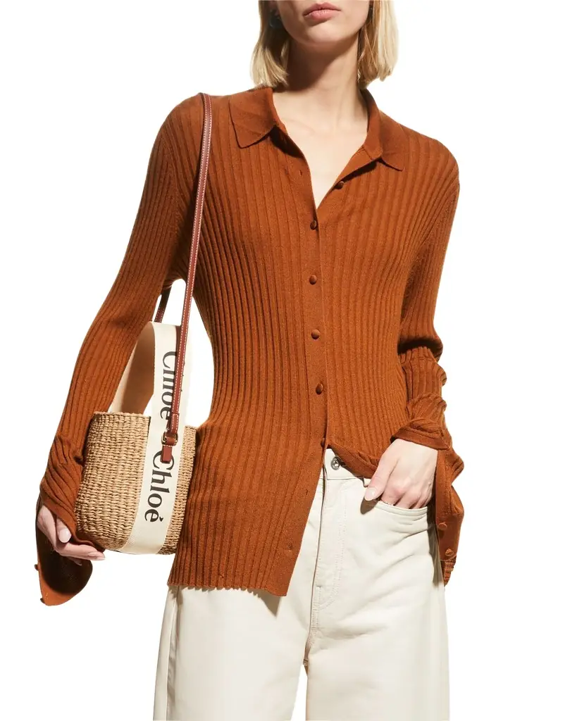 Chloe Woody Small Mifuko Basket Bag in Fair Trade Paper Embellished with Linen - Women's Bags