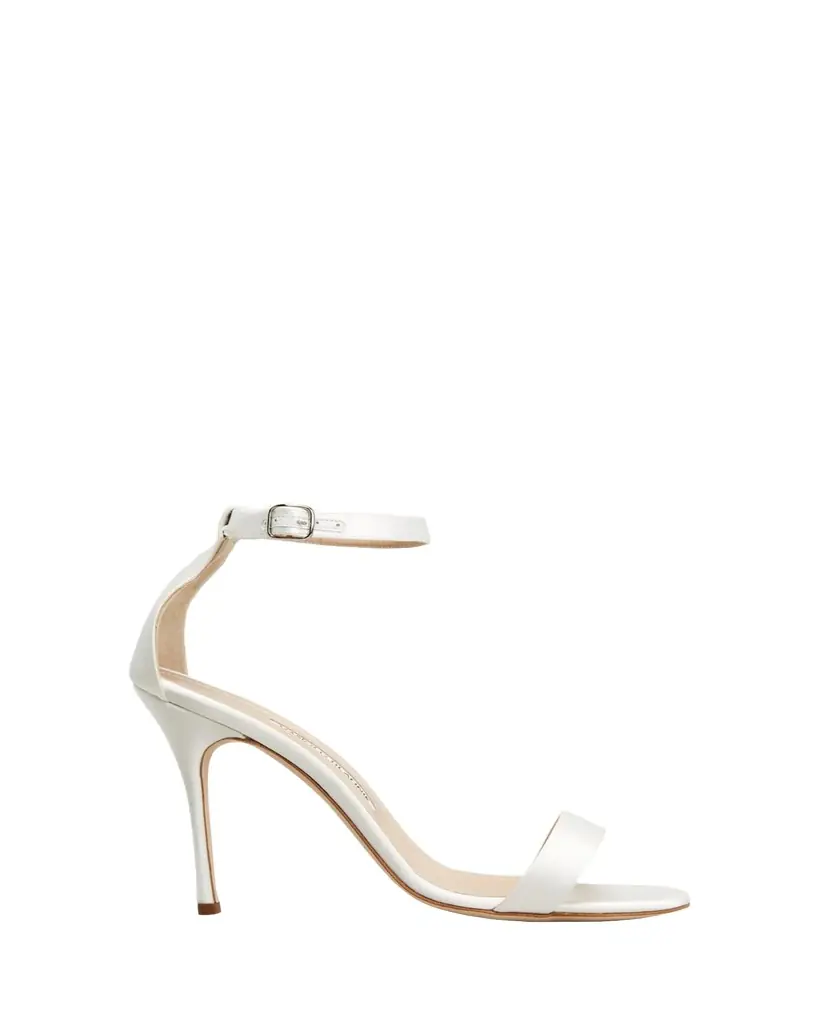 Manolo Blahnik Chaos Satin Stiletto Sandals