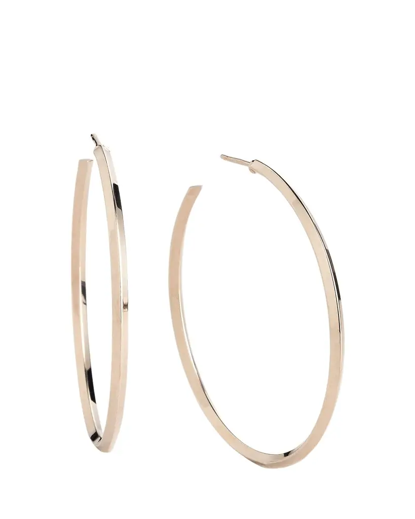 Lana 45mm 14K Gold Thin Pointed Royale Hoops