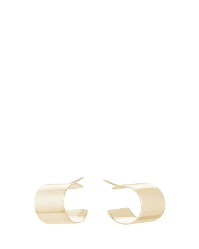Lana 13mm 14K Gold Vanity Hoops