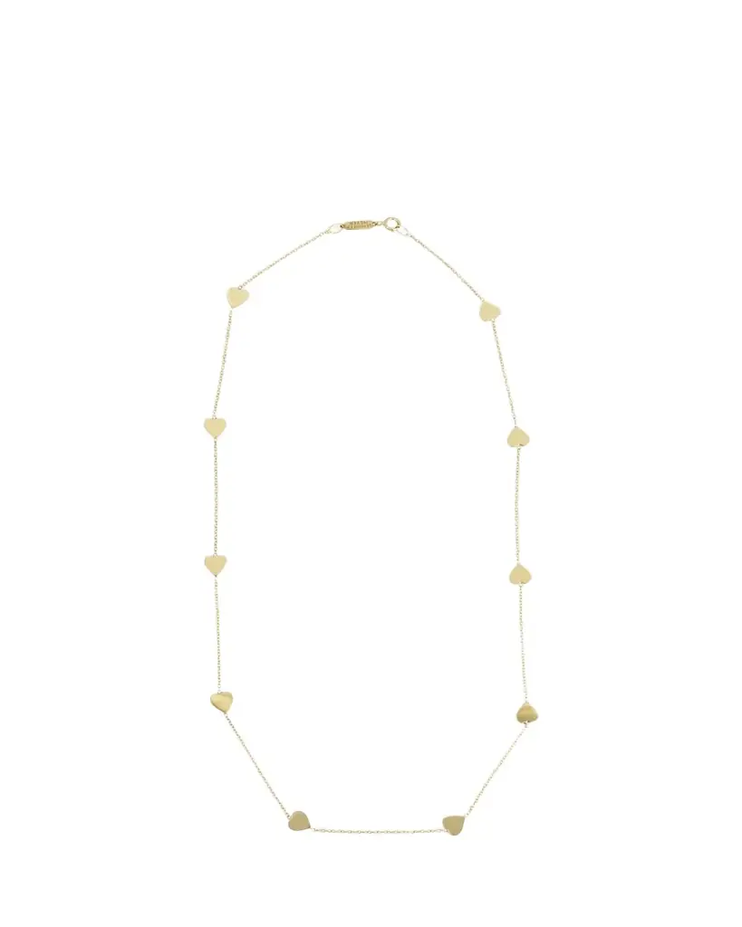 Jennifer Meyer 18k Yellow Gold Hearts by The Inch Necklace