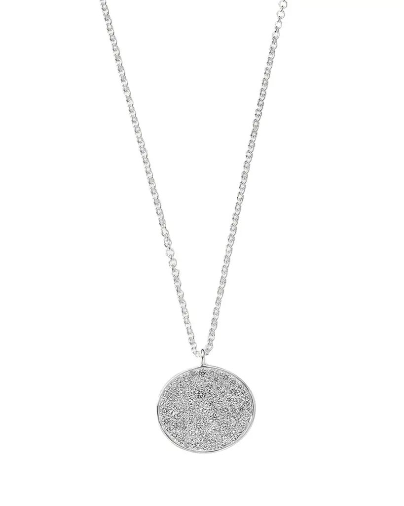Ippolita Medium Flower Pendant Necklace in Sterling Silver with Diamonds